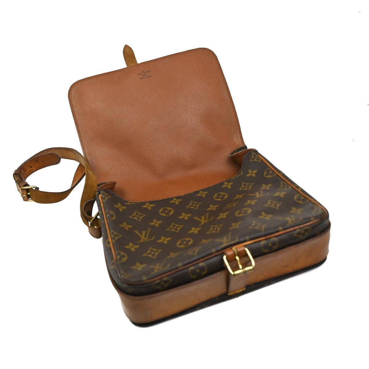 LOUIS VUITTON Cartouchiere GM Shoulder Bag Monogram Leather Brown M51252 62CA544