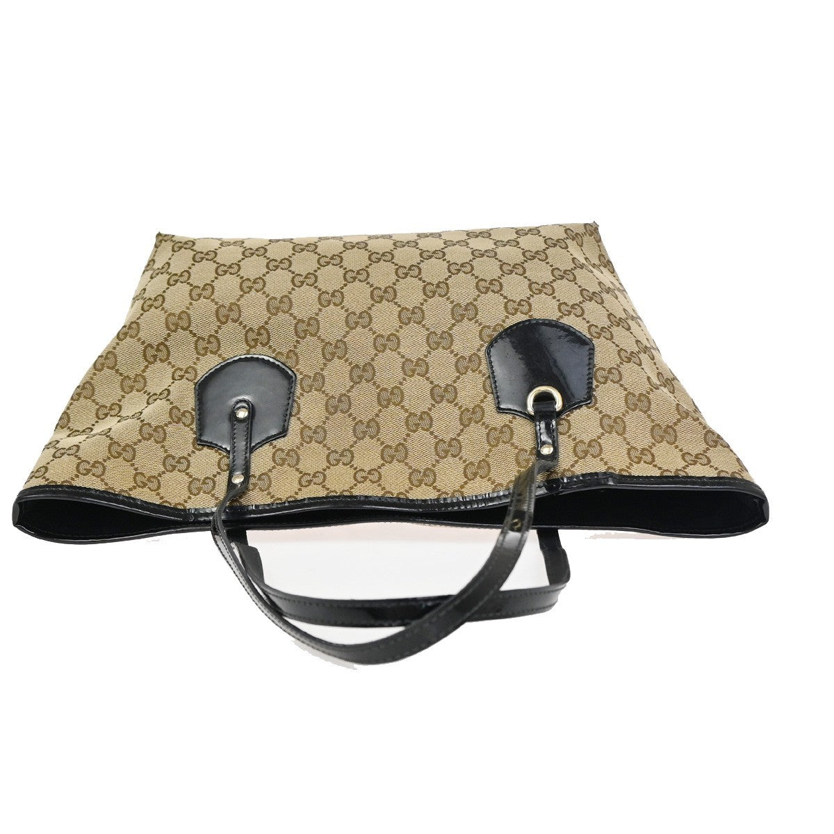 GUCCI GG Jolie Shoulder Hand Bag Canvas Patent Leather Brown GHW Italy 38KC906