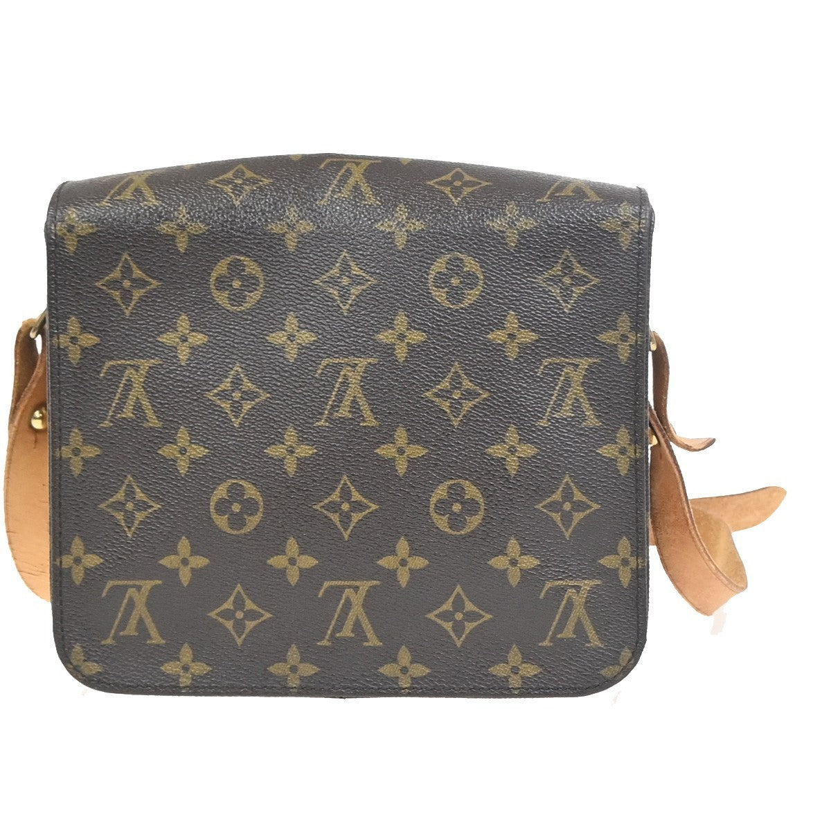 LOUIS VUITTON Cartouchiere MM Shoulder Bag Monogram Leather Brown M51253 31ZA331