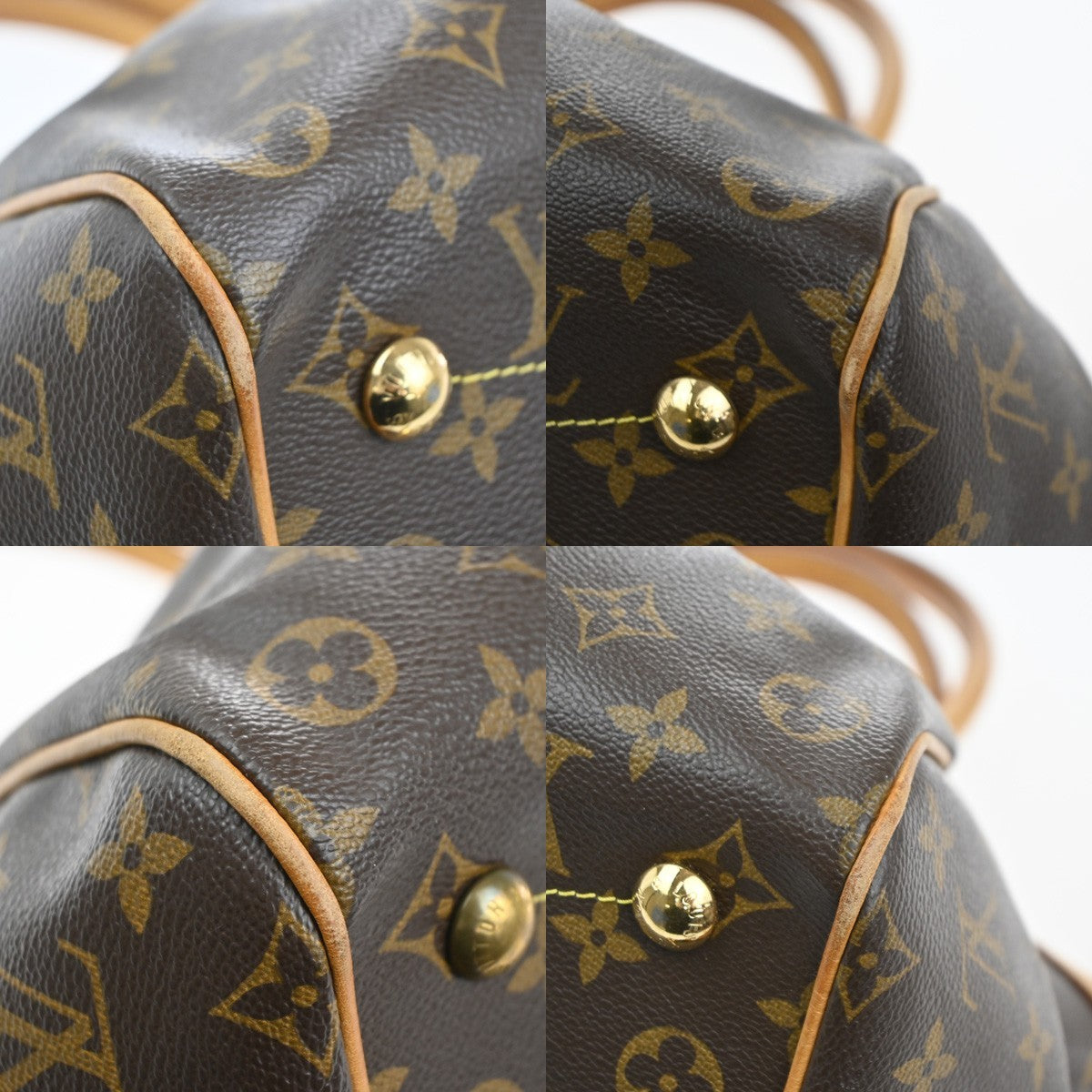LOUIS VUITTON Tivoli PM Hand Bag Monogram Leather Brown France M40143 21MA244