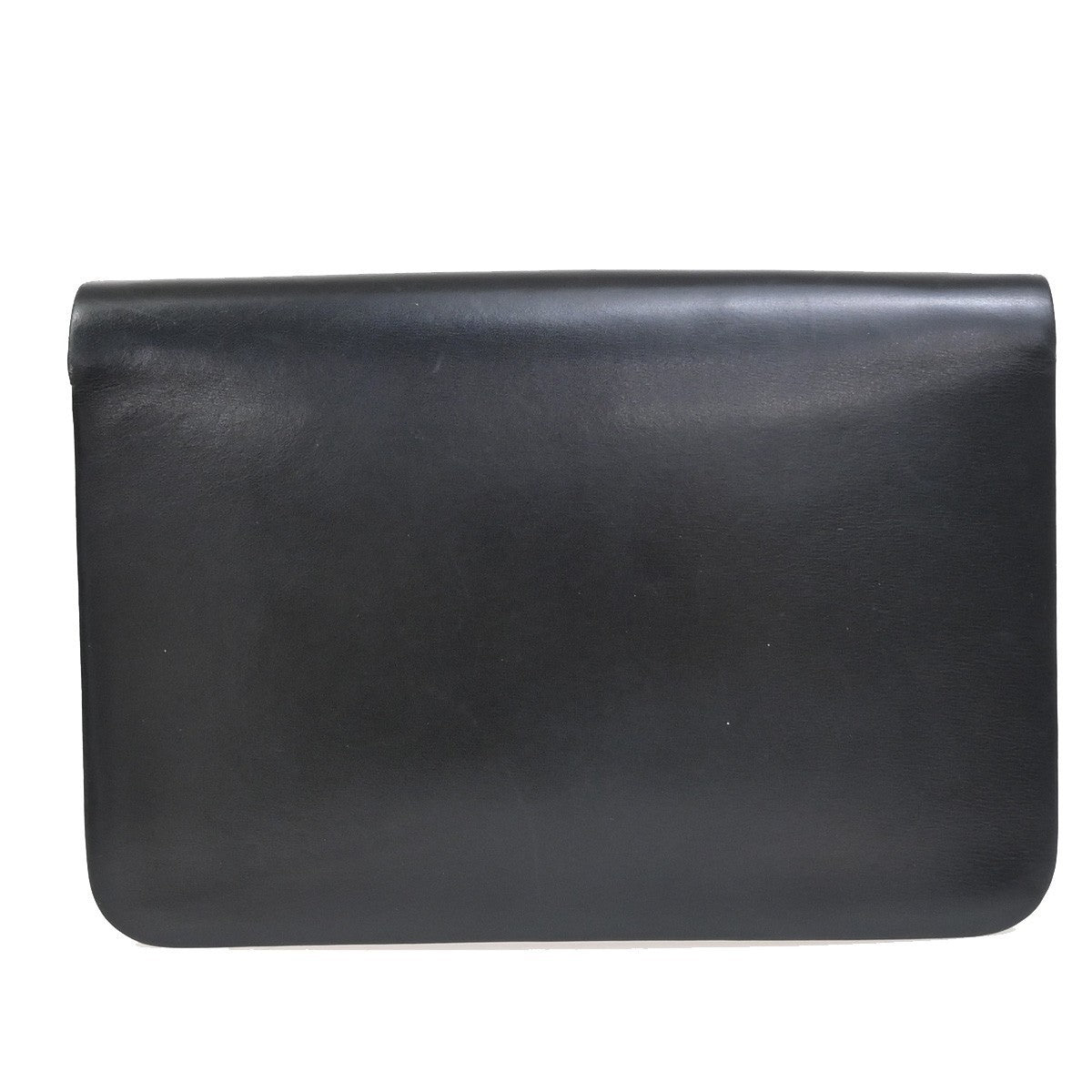 CHRISTIAN DIOR Logo Shoulder Bag Leather Black France GHW 31EG219