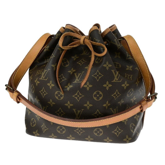 LOUIS VUITTON Petit Noe Drawstring Shoulder Bag Monogram Leather M42226 85EC957