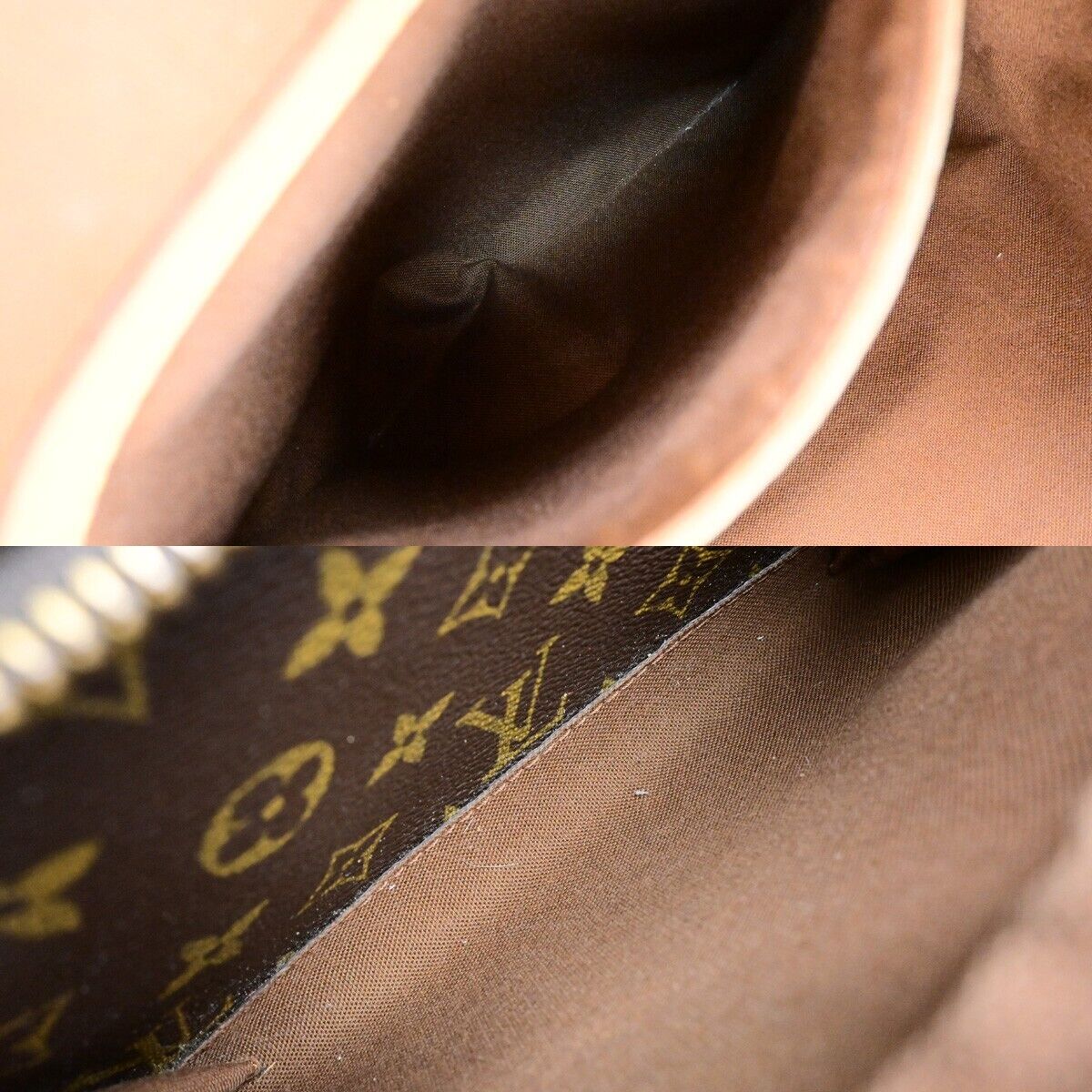 LOUIS VUITTON Montsouris GM Backpack Bag Monogram Leather Brown M51135 75EB722