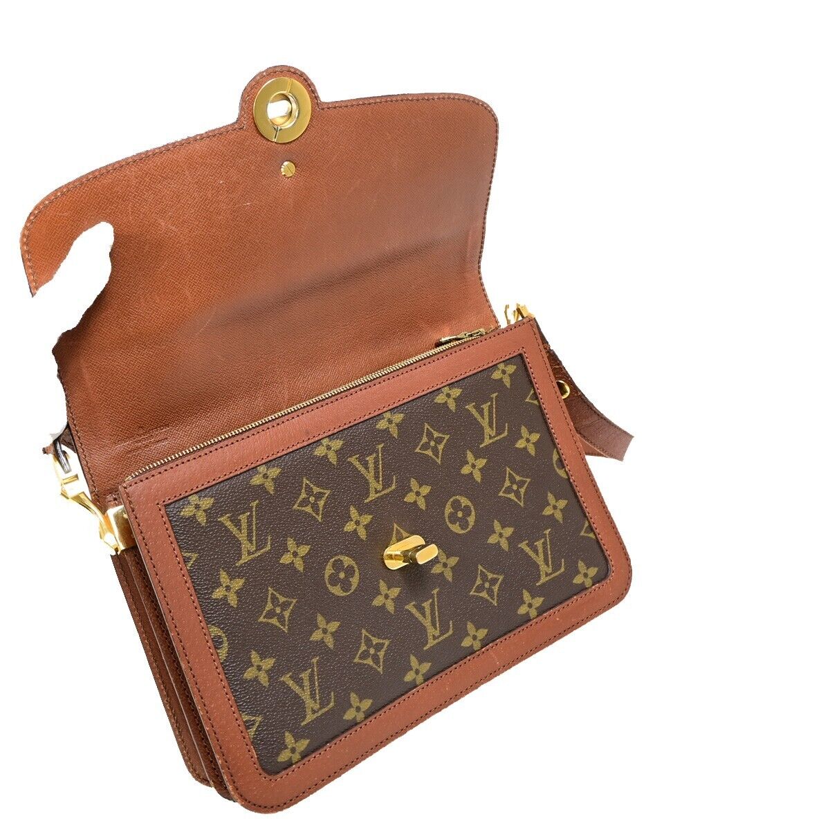 LOUIS VUITTON Passy Shoulder Bag Monogram Leather Brown France M51416 38FA614