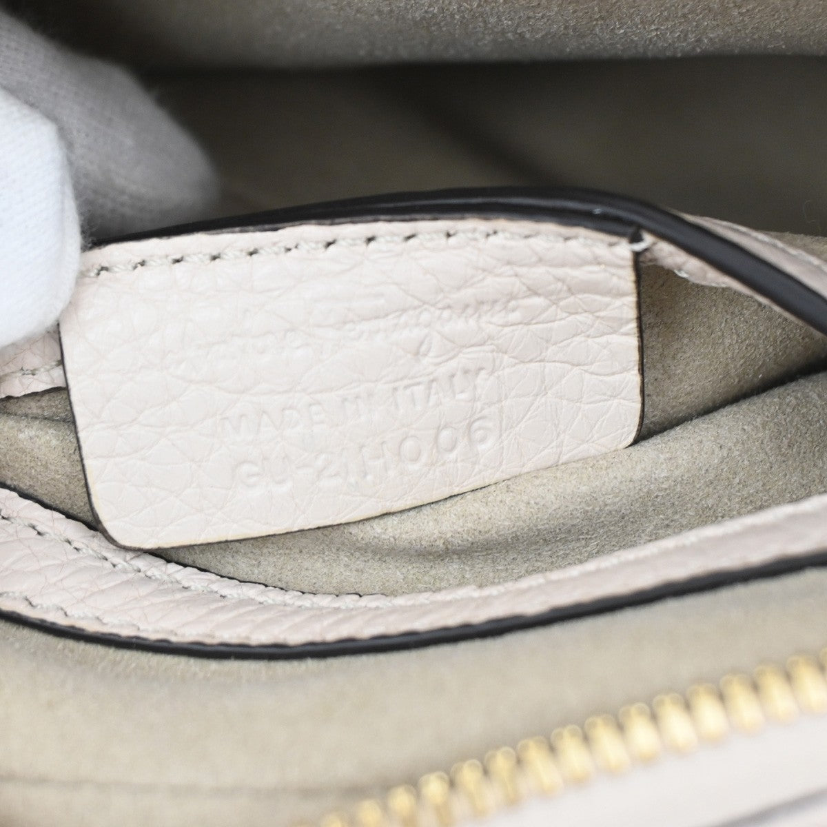 SALVATORE FERRAGAMO Logo Gancini Mini Shoulder Bag Leather White GWH 38EF396