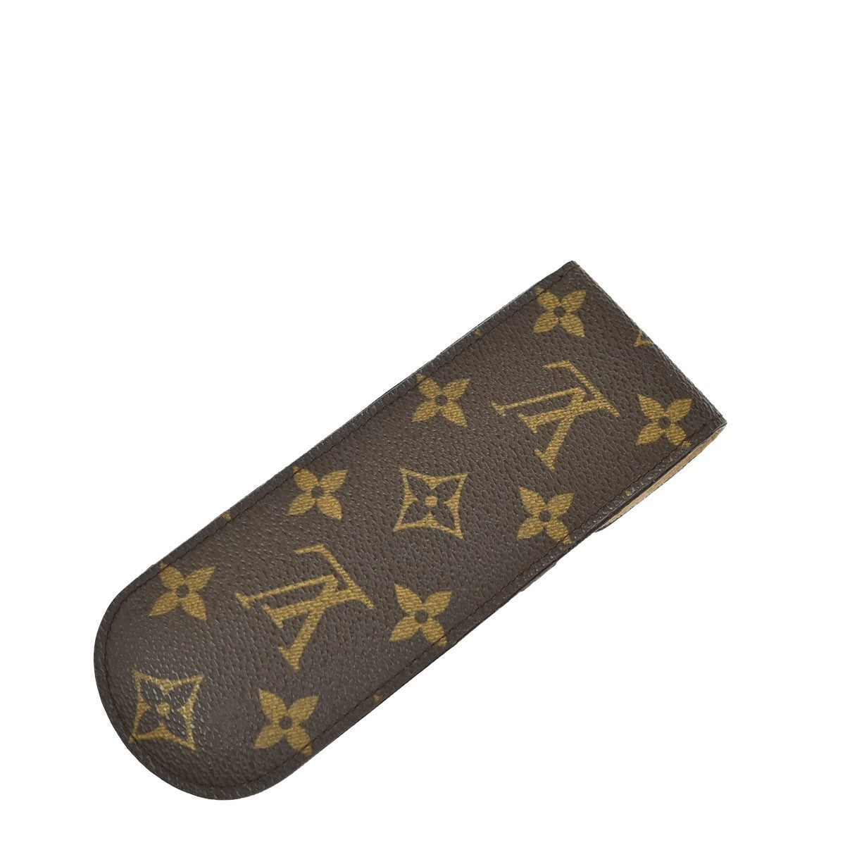 LOUIS VUITTON Etui Stylo Pen Case Monogram Leather Brown Spain M62990 02KB457
