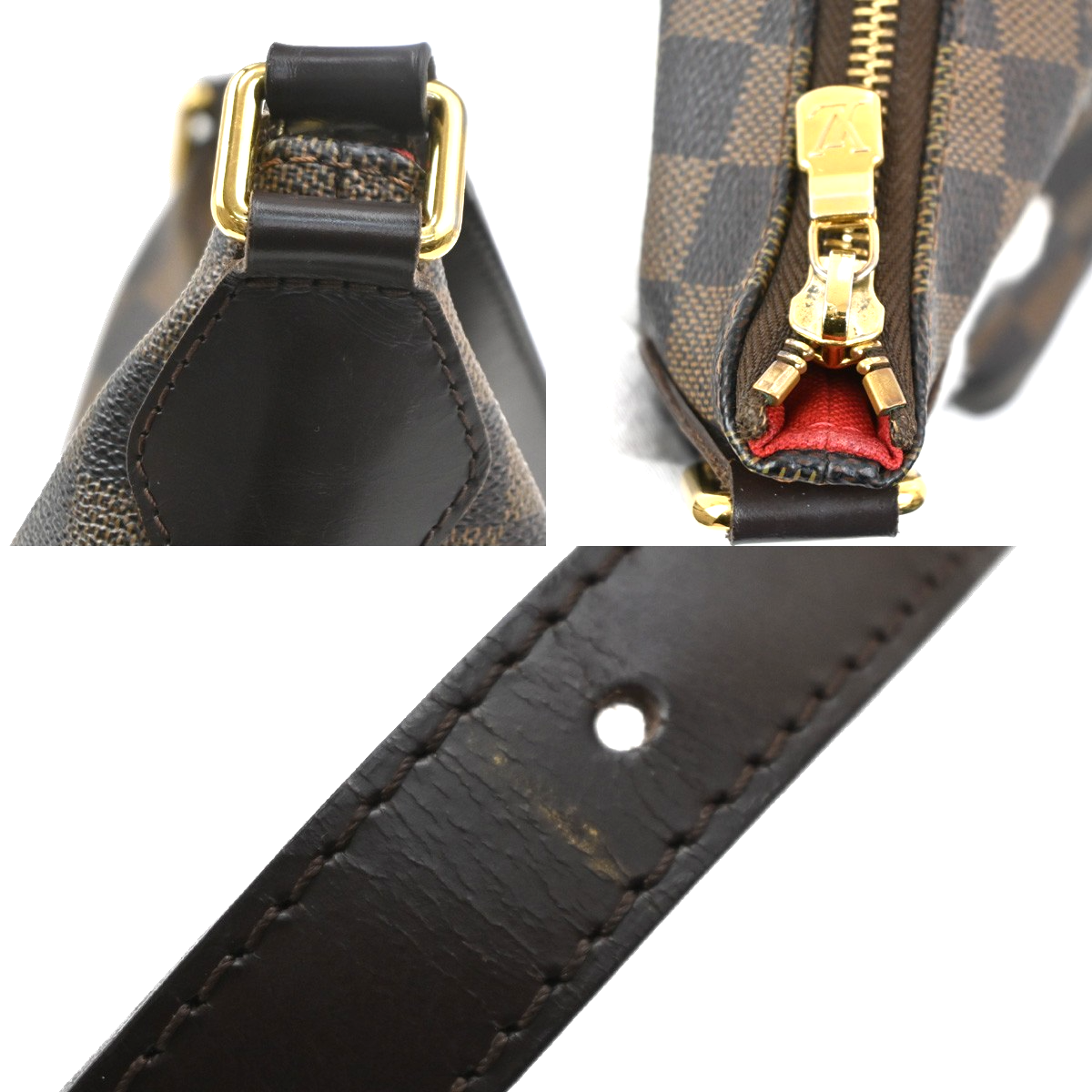 LOUIS VUITTON Bloomsbury PM Shoulder Bag Damier Leather Brown N42251 28MA049