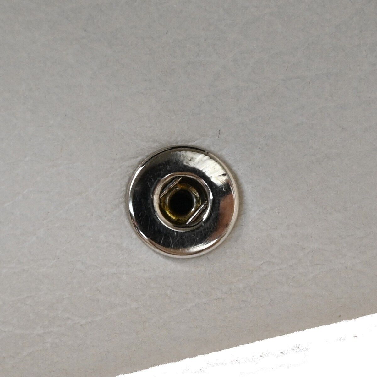 BALENCIAGA Logo Everyday Mini Trifold Wallet Purse Leather White Italy 30GA675