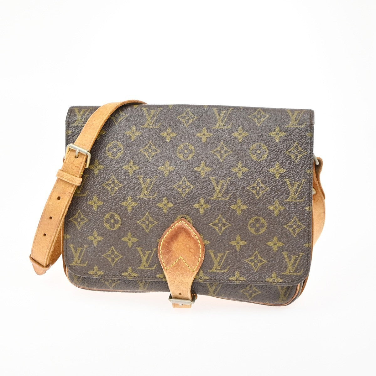 LOUIS VUITTON Cartouchiere GM Shoulder Bag Monogram Leather Brown M51252 34KC583