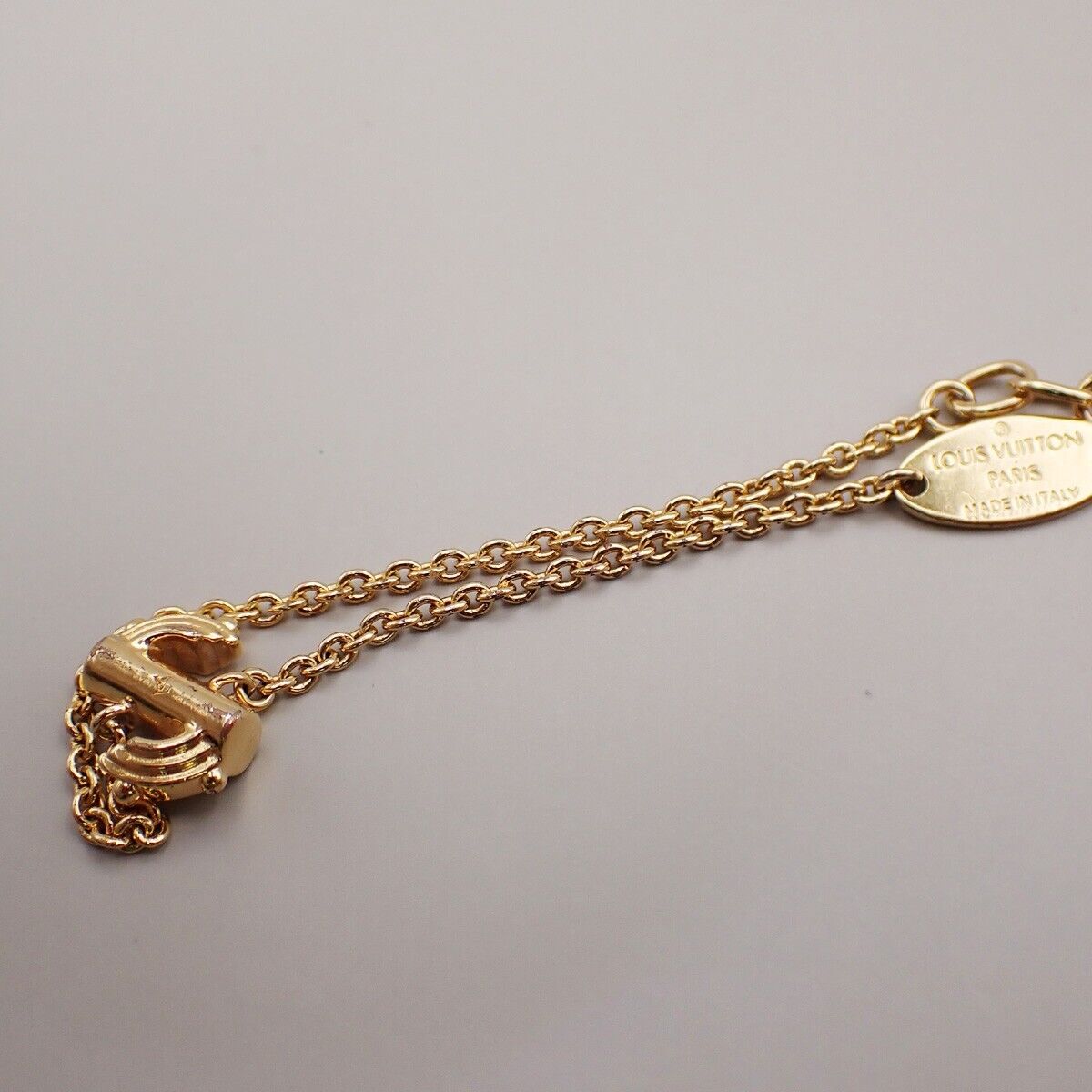 LOUIS VUITTON LV & ME S Chain Bracelet Gold-Plated Italy M67176 64YG574