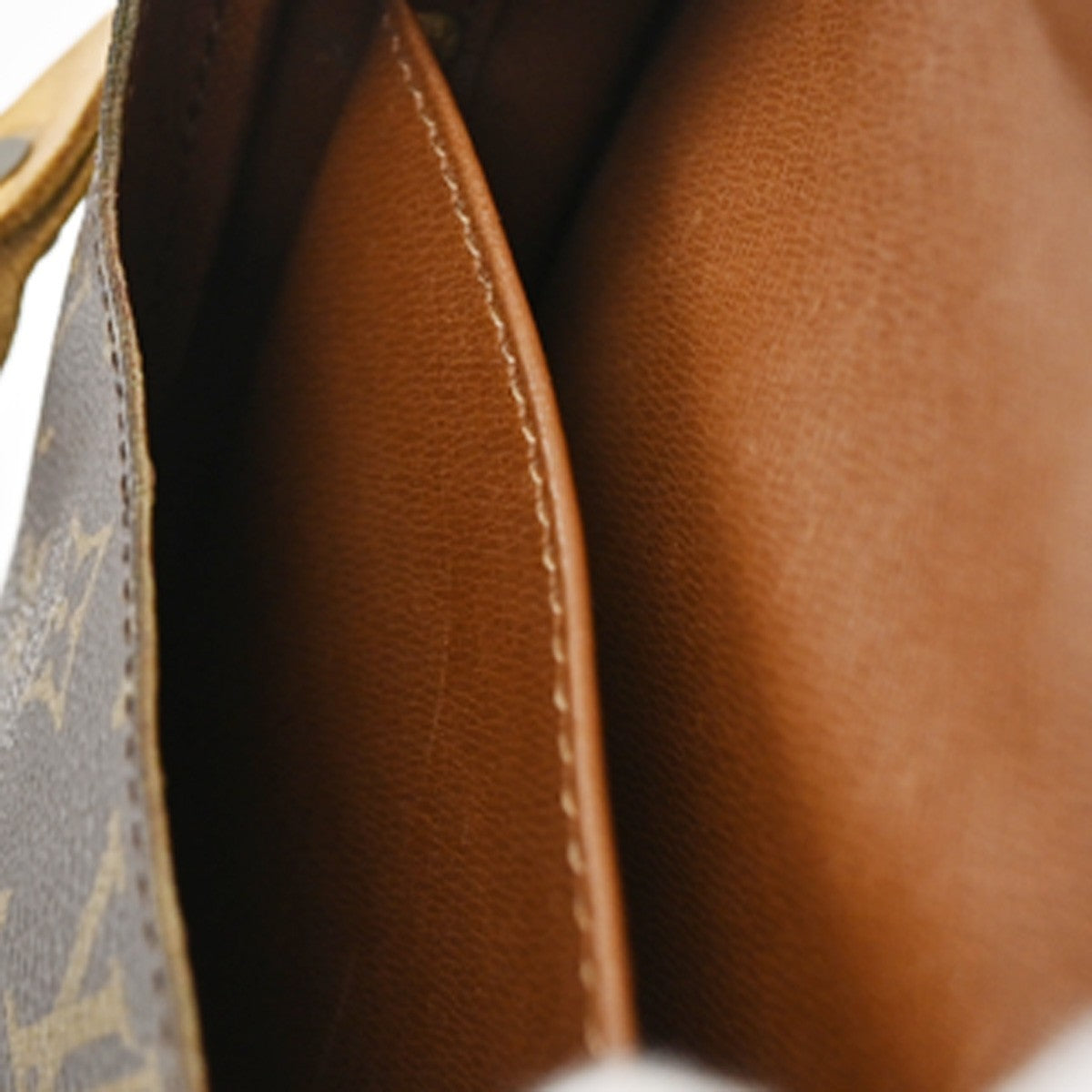 LOUIS VUITTON Cartouchiere MM Shoulder Bag Monogram Leather Brown M51253 39KC500