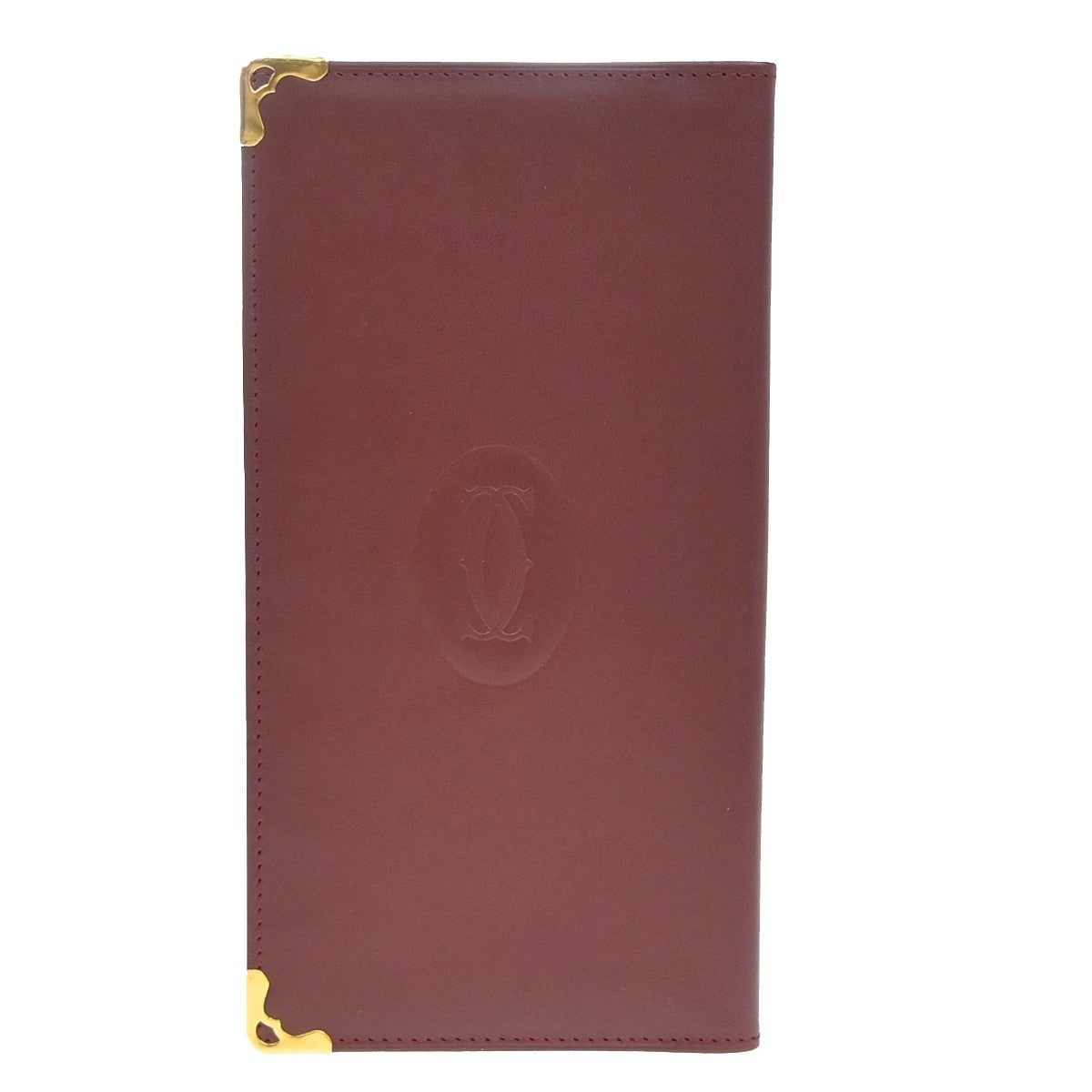 Must De Cartier 2C Logo Long Wallet Leather Red GHW 01EG017
