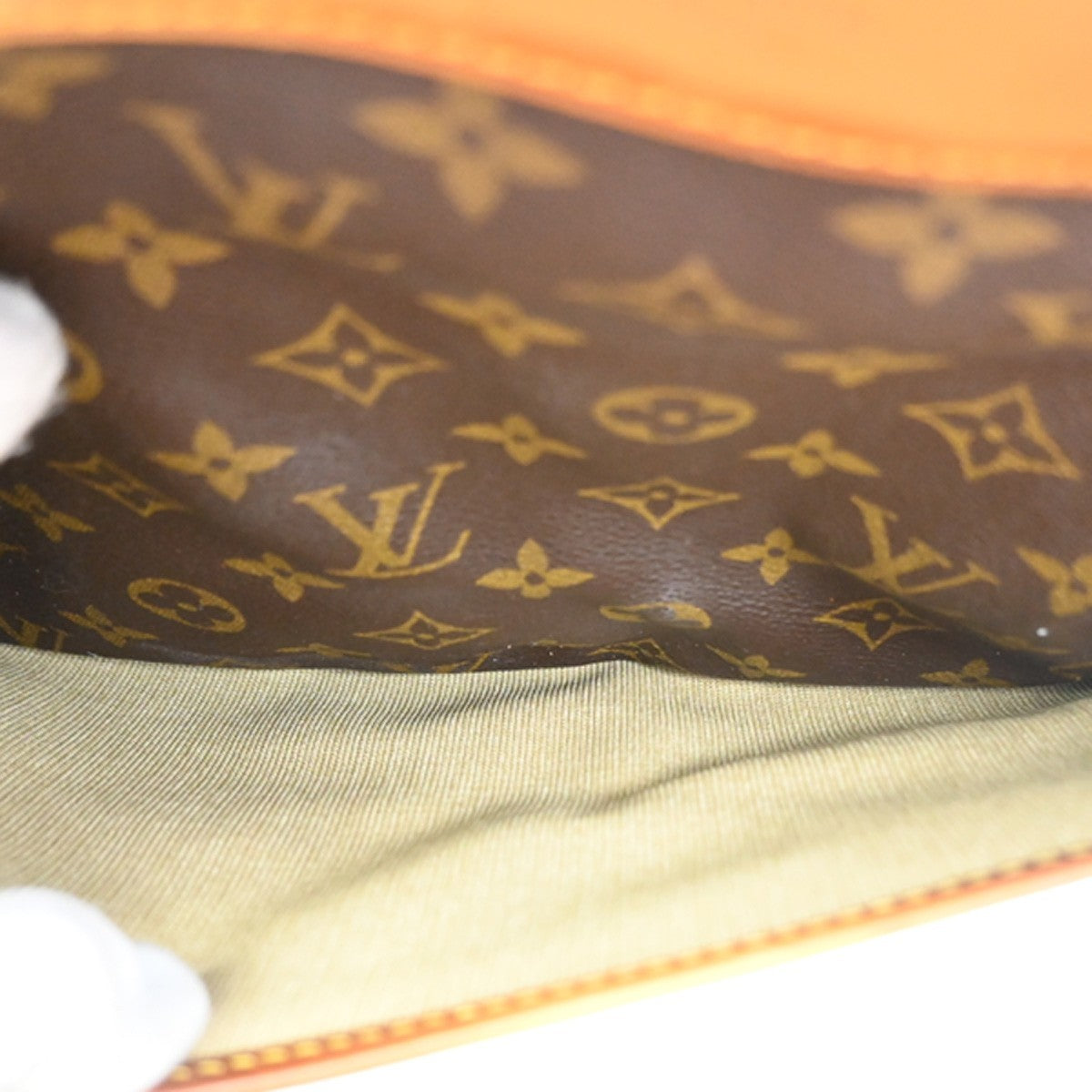 LOUIS VUITTON LV Logo Deauville Hand Bag Monogram Leather Brown M47270 73ZA272