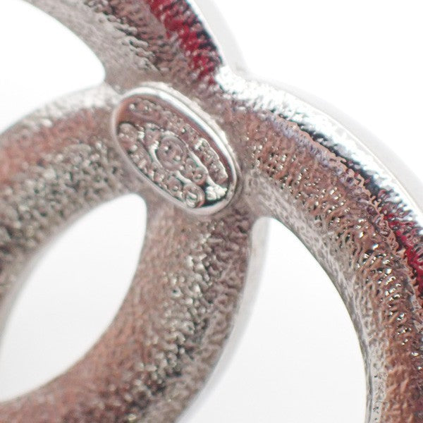 CHANEL CC Logo Rhinestone Bangle Bracelet 05P SHW Vintage Accessory 76RL875