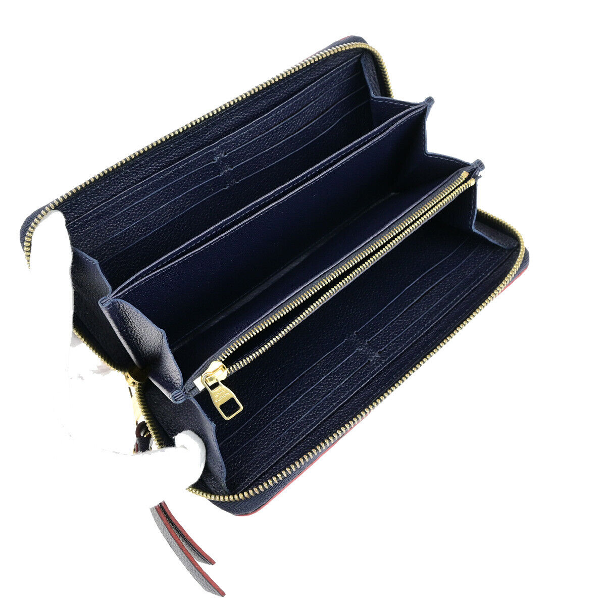 LOUIS VUITTON Zippy Wallet Long Purse Monogram Empreinte Blue M62121 88YG744