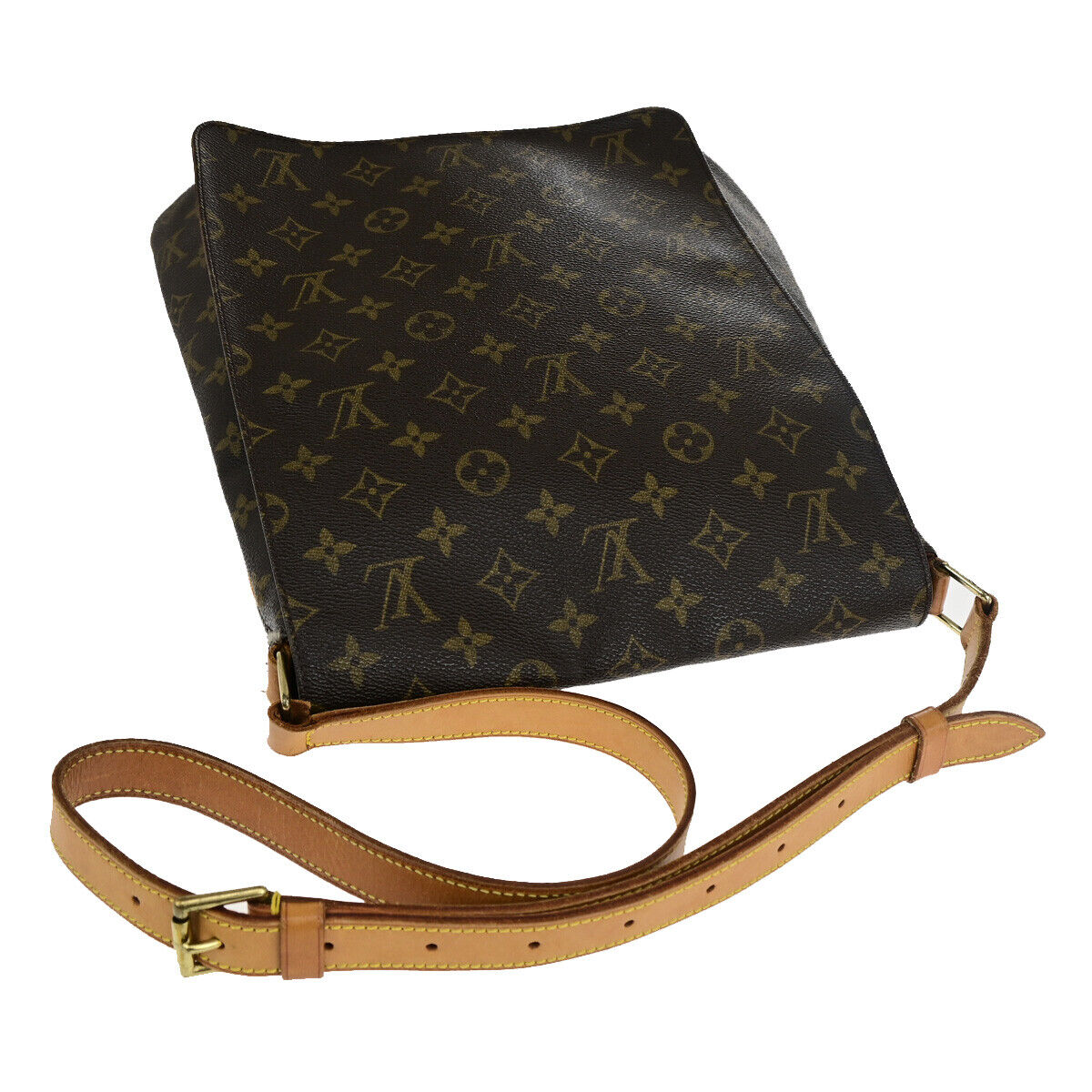 LOUIS VUITTON Musette Shoulder Bag Monogram Leather Brown France M51256 35YG516