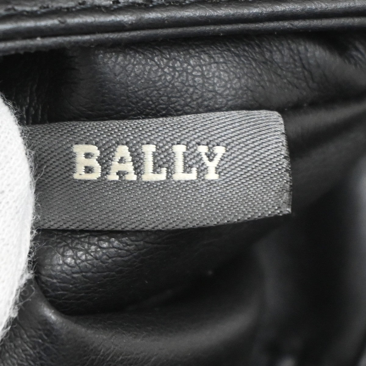 BALLY Logo Quilted Hand Bag Leather Black GHW Italy 02YH286