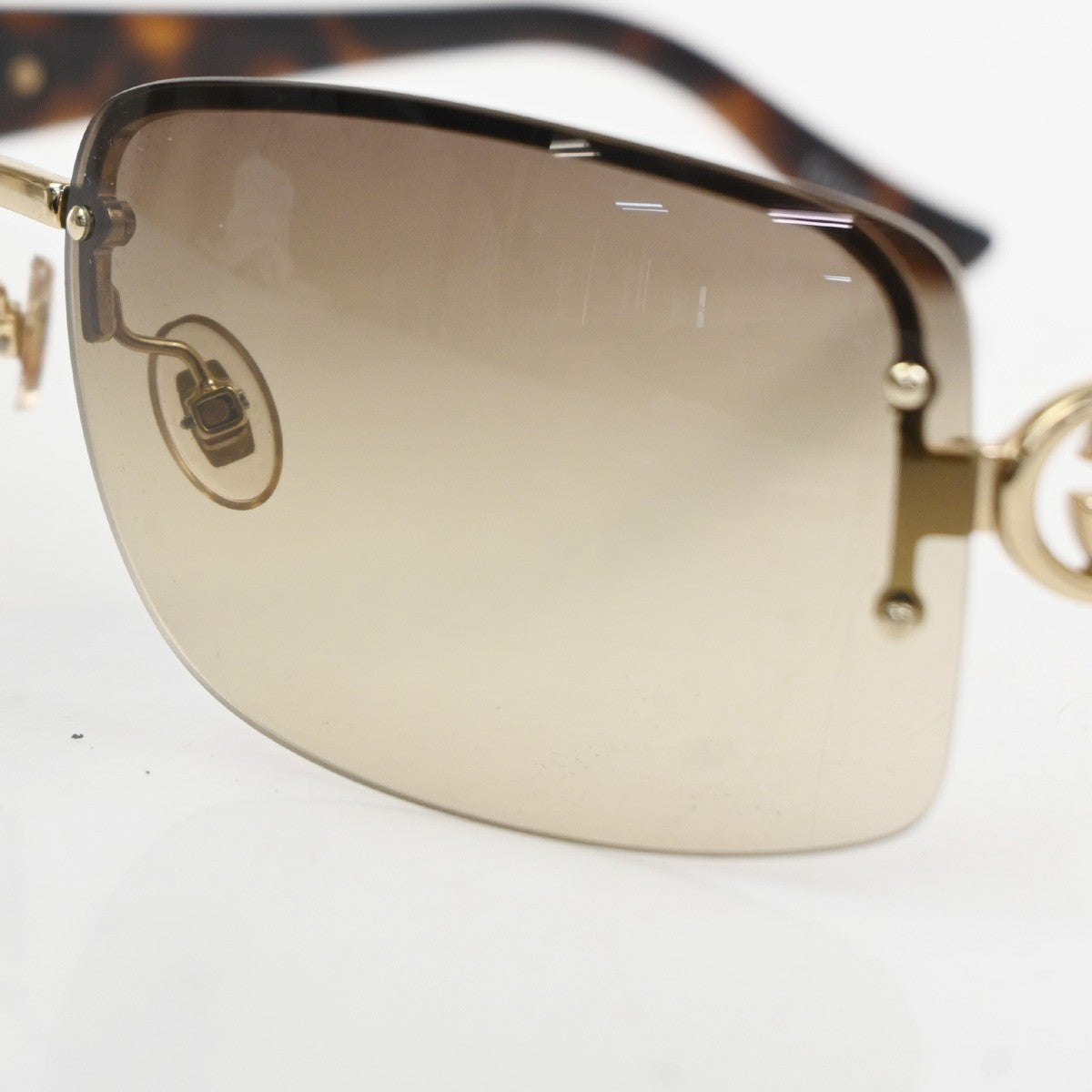 GUCCI GG Sunglasses GG 2804/F/S/ Eye Were Plastic Metal Black Brown 07TA617