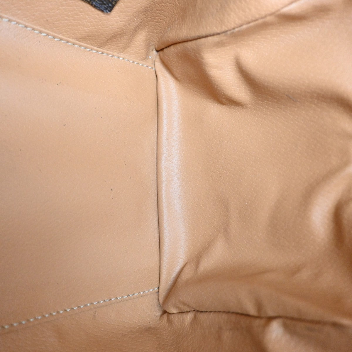CELINE Logo Macadam Pattern Travel Hand Boston Bag PVC Leather Brown 38KC411