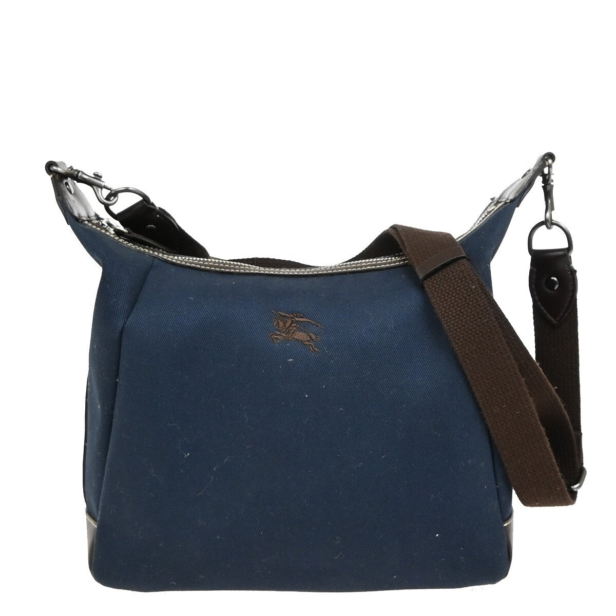 BURBERRY Logo Blue Label Crossbody Shoulder Bag Canvas Leather Blue 67FB690