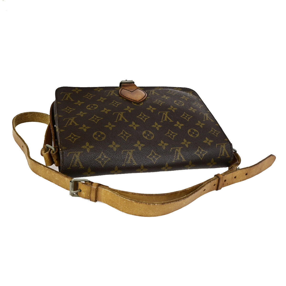 LOUIS VUITTON Cartouchiere GM Shoulder Bag Monogram Leather Brown M51252 63SJ500