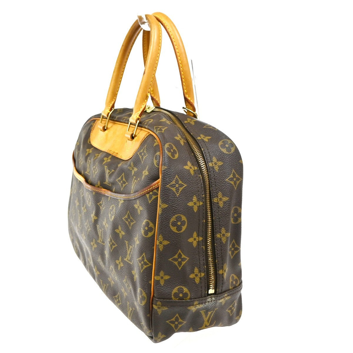 LOUIS VUITTON LV Logo Deauville Hand Bag Monogram Leather Brown M47270 31KC607