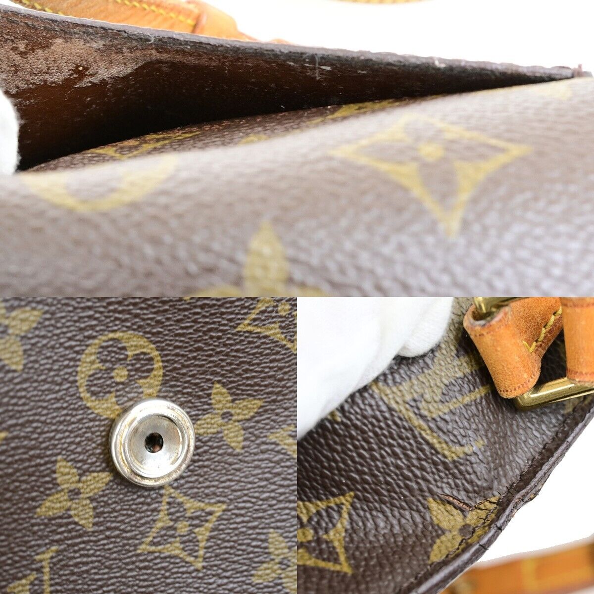 LOUIS VUITTON Mini Saint Cloud Shoulder Bag Monogram Leather BN M51244 65FB334
