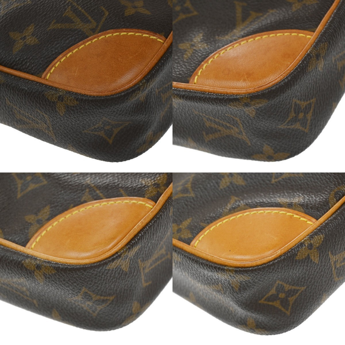 LOUIS VUITTON Danube Shoulder Bag Monogram Leather Brown France M45266 73KP006