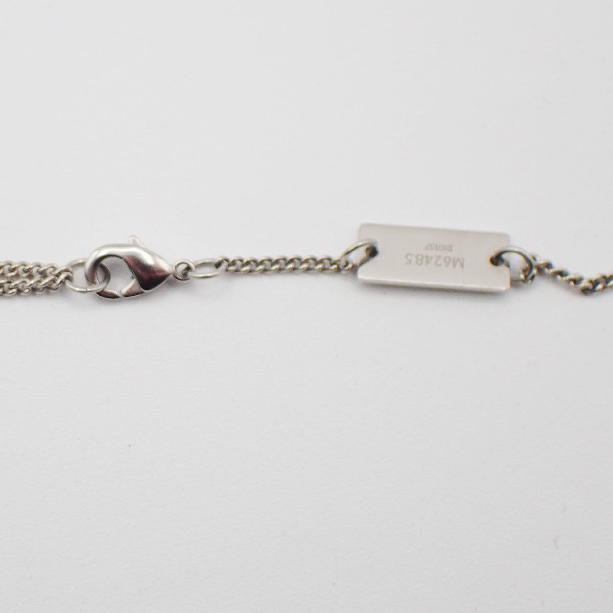 LOUIS VUITTON  Logo Ring Pendant Long Necklace Monogram SHW Italy M62485 34MA183