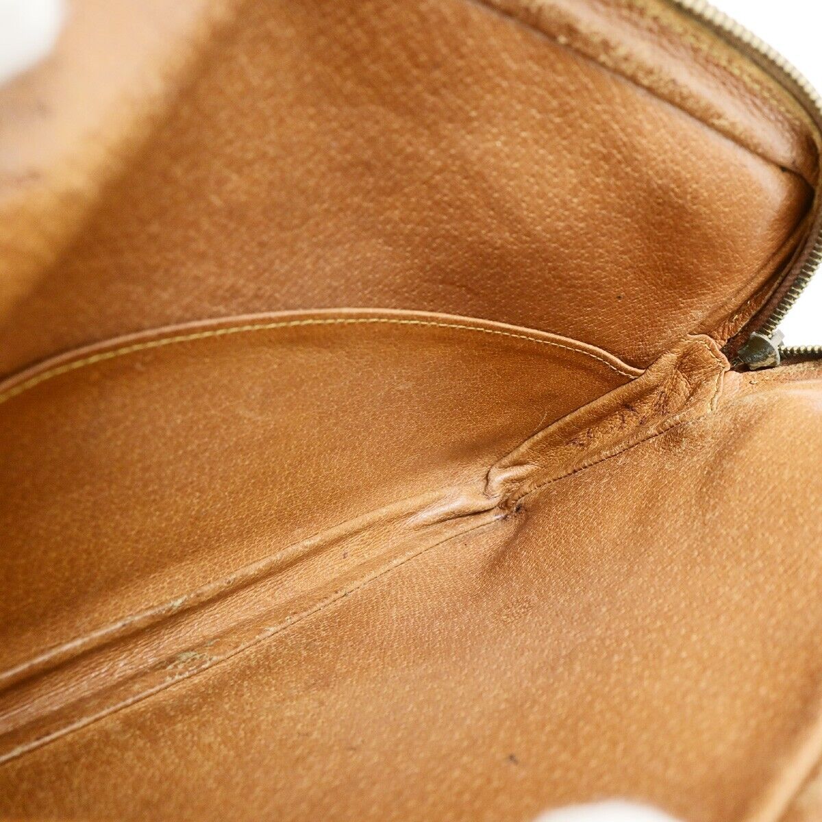 LOUIS VUITTON LV Logo Clutch Hand Bag Monogram Leather Brown france 01EC999