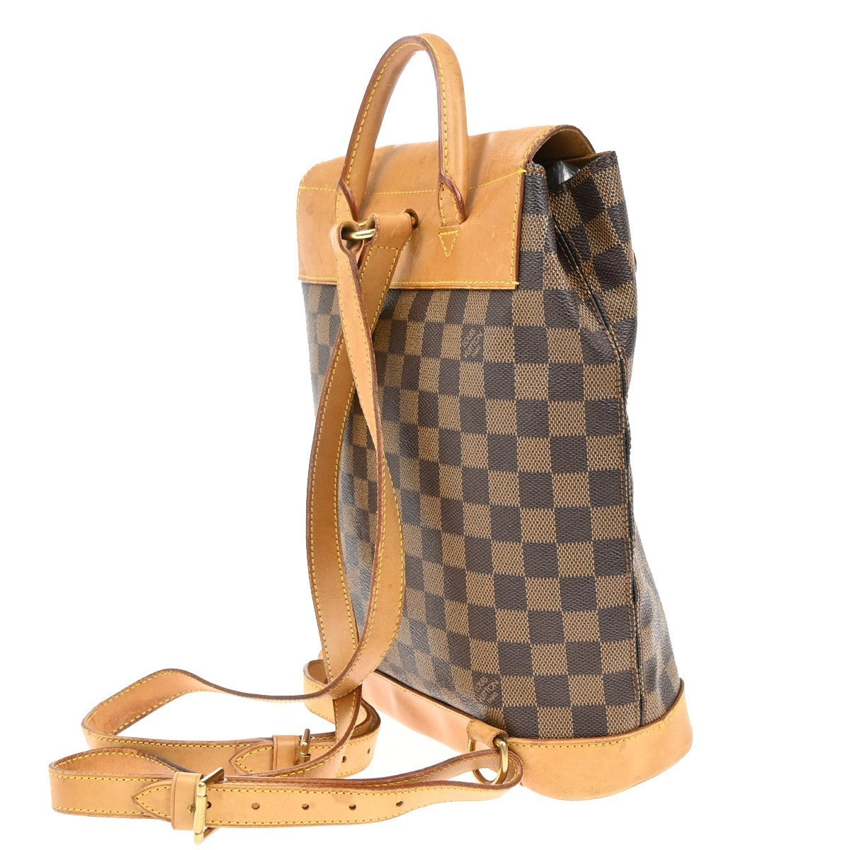 LOUIS VUITTON Logo Arlequin Backpack Bag Damier Ebene Brown N99038 16KP121