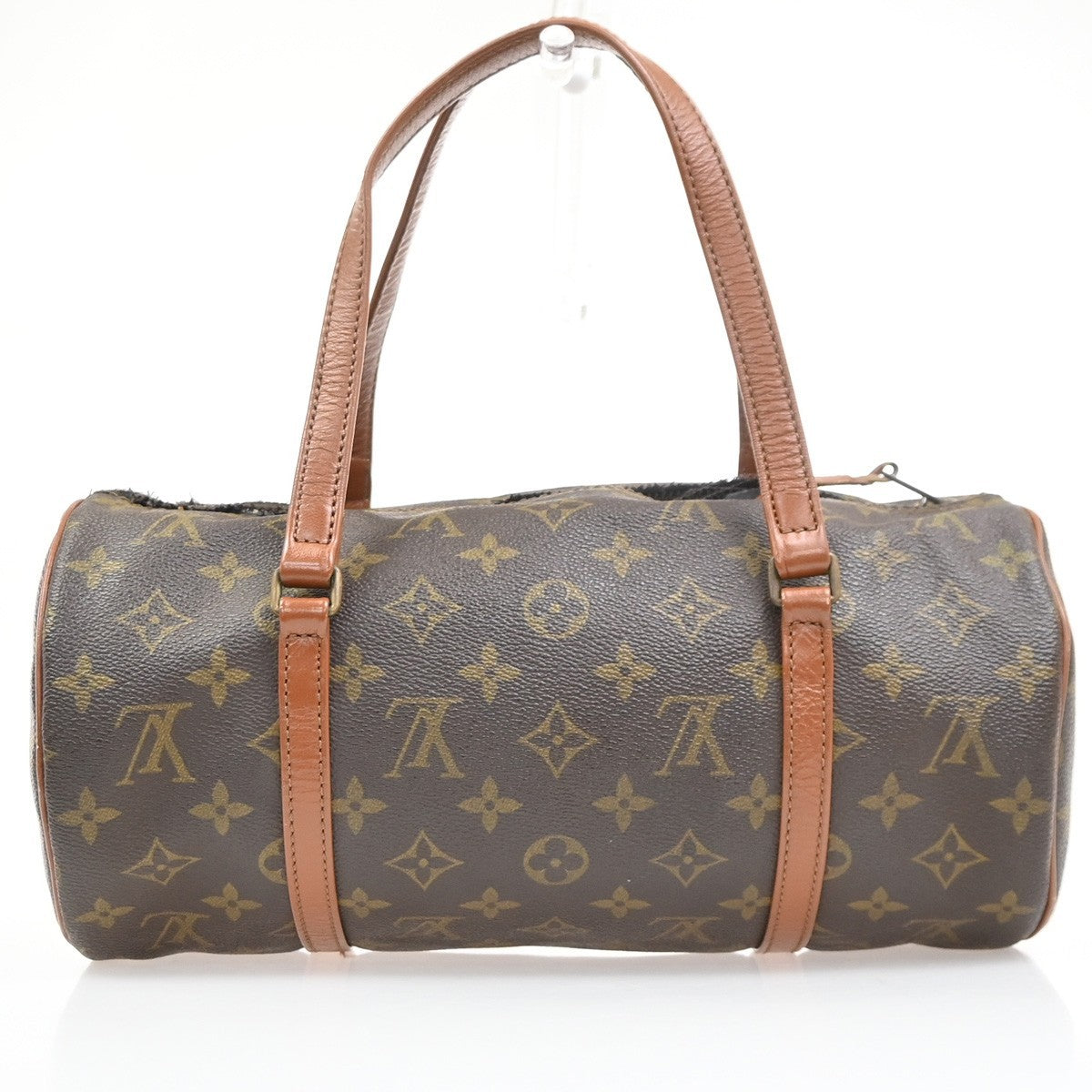 LOUIS VUITTON Logo PAPILLON 30 Hand Bag Monogram Leather Brown M51365 62MA486