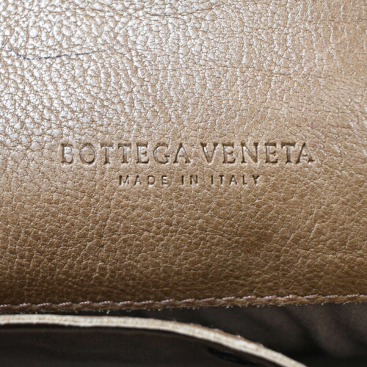 BOTTEGA VENETA Logo Intrecciato Shoulder Bag Leather Brown Italy 30YE318