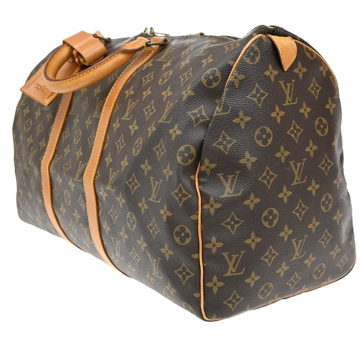 LOUIS VUITTON Keepall 50 Travel Hand Bag Monogram Leather Brown M41426 14EE273
