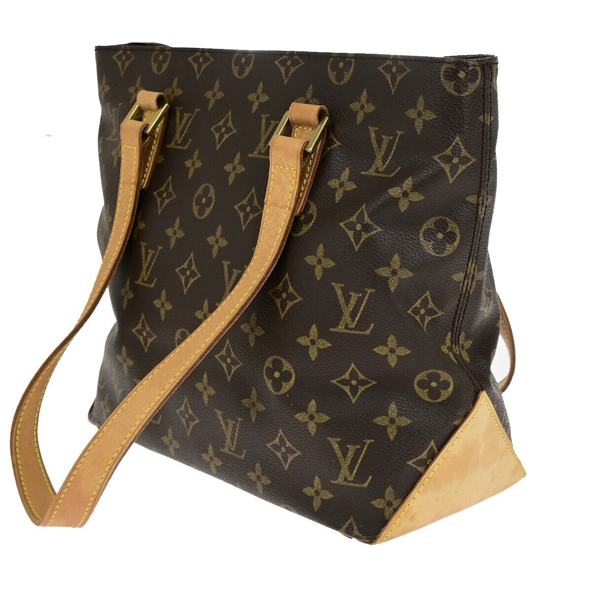 LOUIS VUITTON Cabas Piano Shoulder Bag Monogram Leather Brown M51148 77SJ595