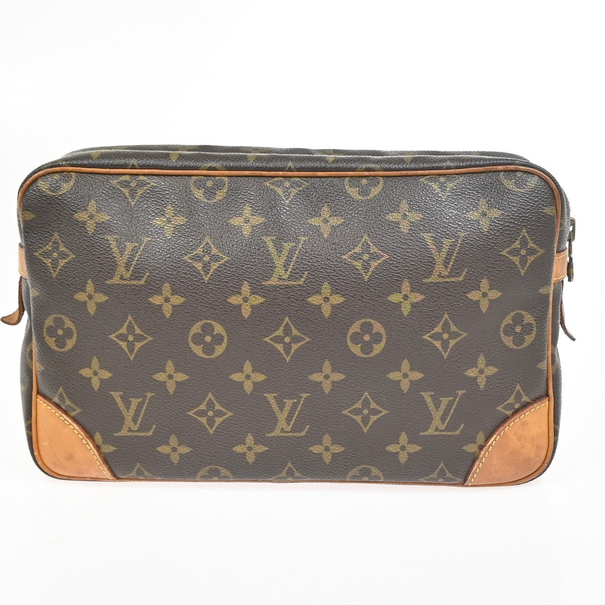 LOUIS VUITTON Compiegne 28 Clutch Hand Bag Monogram Leather Brown M51845 66YH873