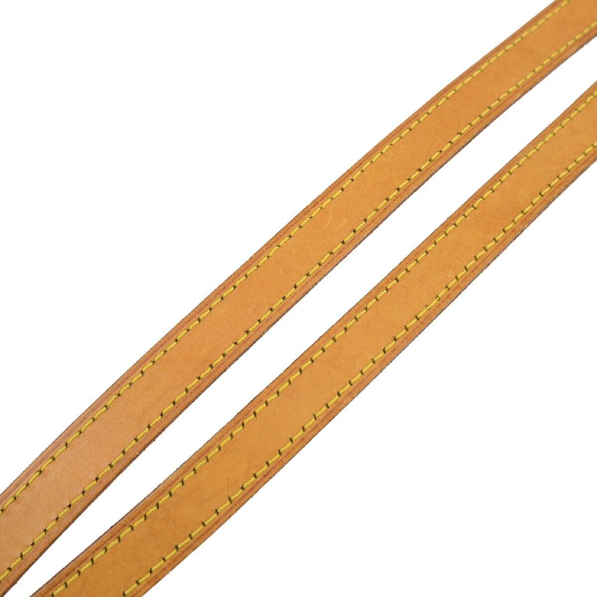 LOUIS VUITTON Logo Shoulder Strap Leather Brown Gold Bag Accessory 69ED373