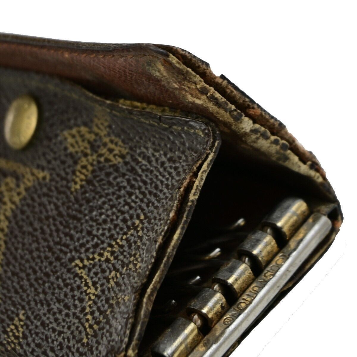 LOUIS VUITTON 3 Set Wallet 6Hooks Key Case Monogram Leather Brown 66KA496