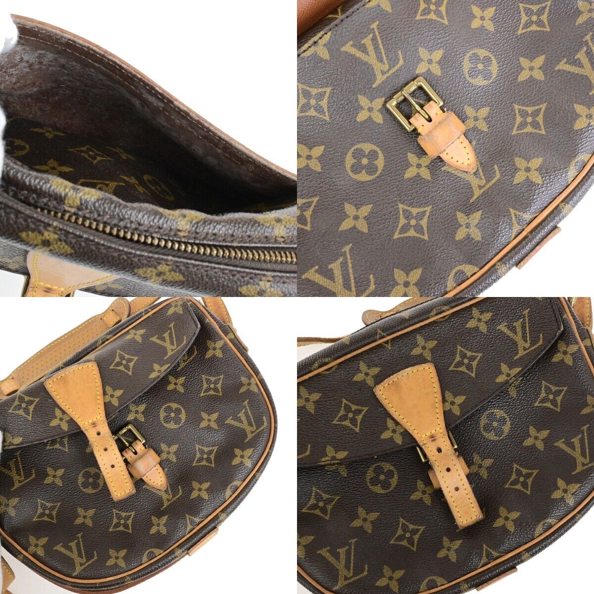 LOUIS VUITTON Jeune Fille PM Shoulder Bag Monogram Leather Brown M51227 31FB532
