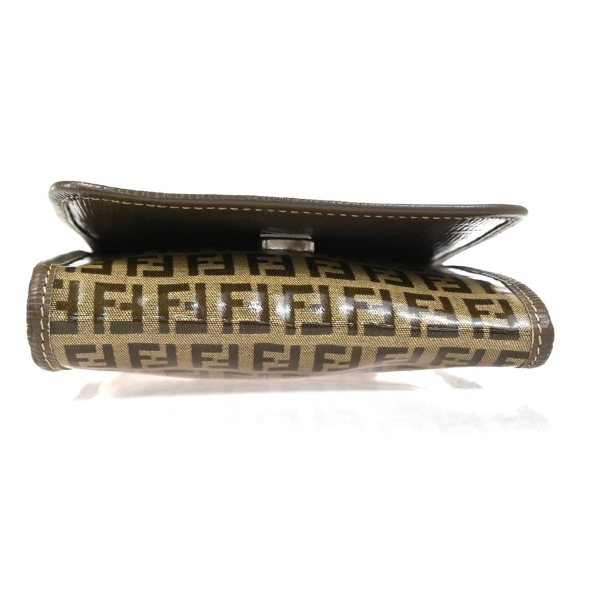 FENDI Zucca Zucchino Pattern Shoulder Bag PVC Leather Brown Italy 69TA646