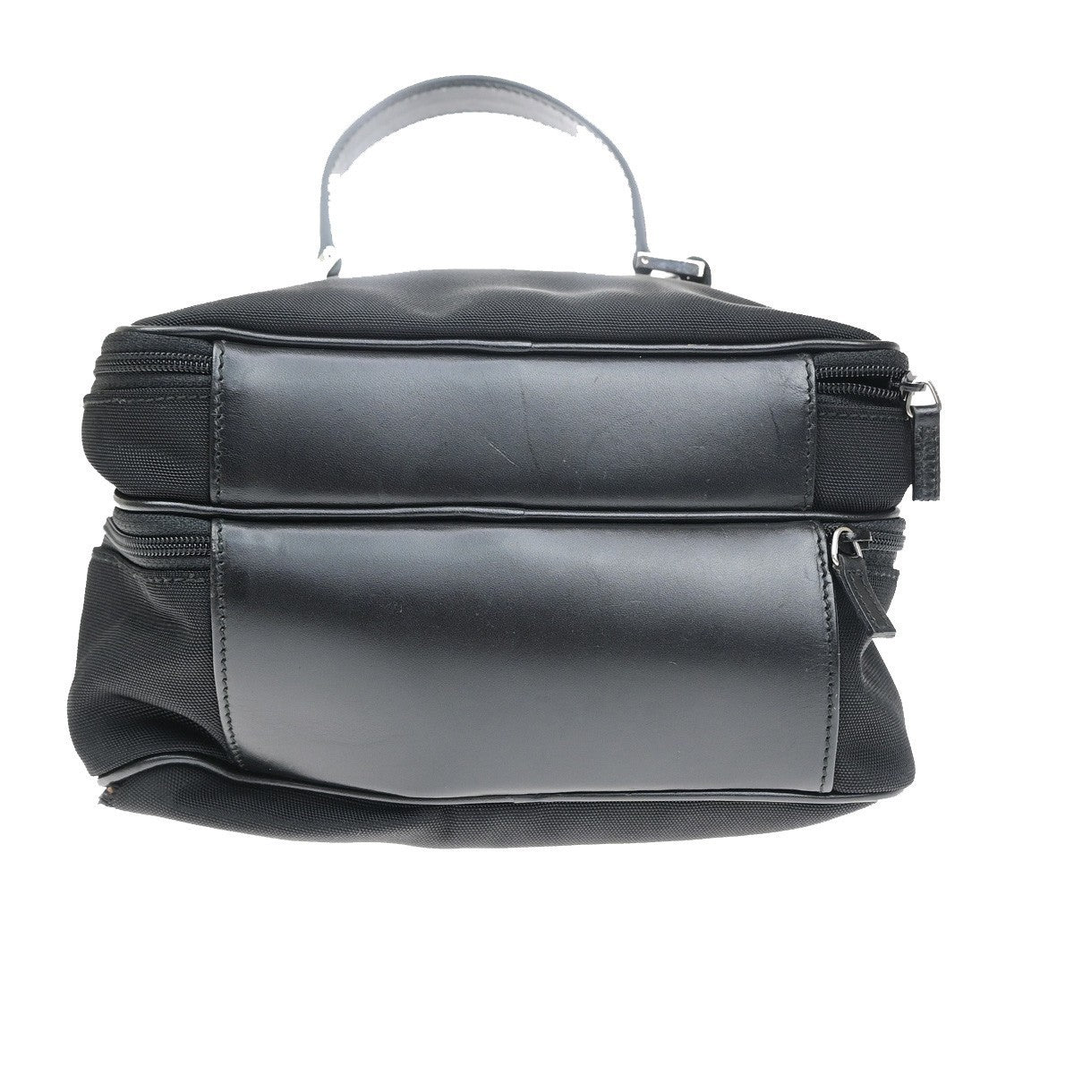 GUCCI Logo Mini Vanity Bag Canvas Leather Black SHW Italy 09CB070