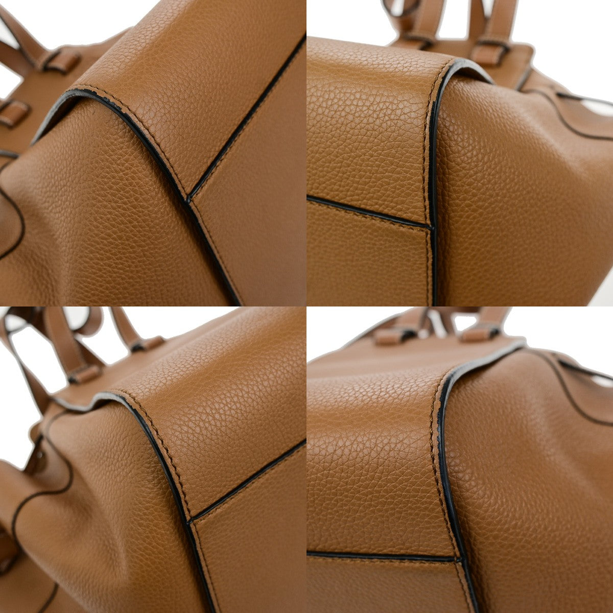 LOEWE Logo Hammock Small 2Way Shoulder Hand Bad Leather Brown GHW Spain 683RL069