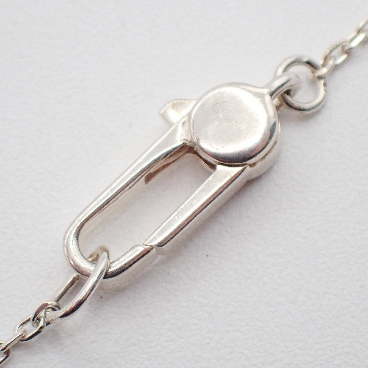 GUCCI Logo Square Plate Chain Bracelet Silver Ag 925 Made In Italy 09KP562