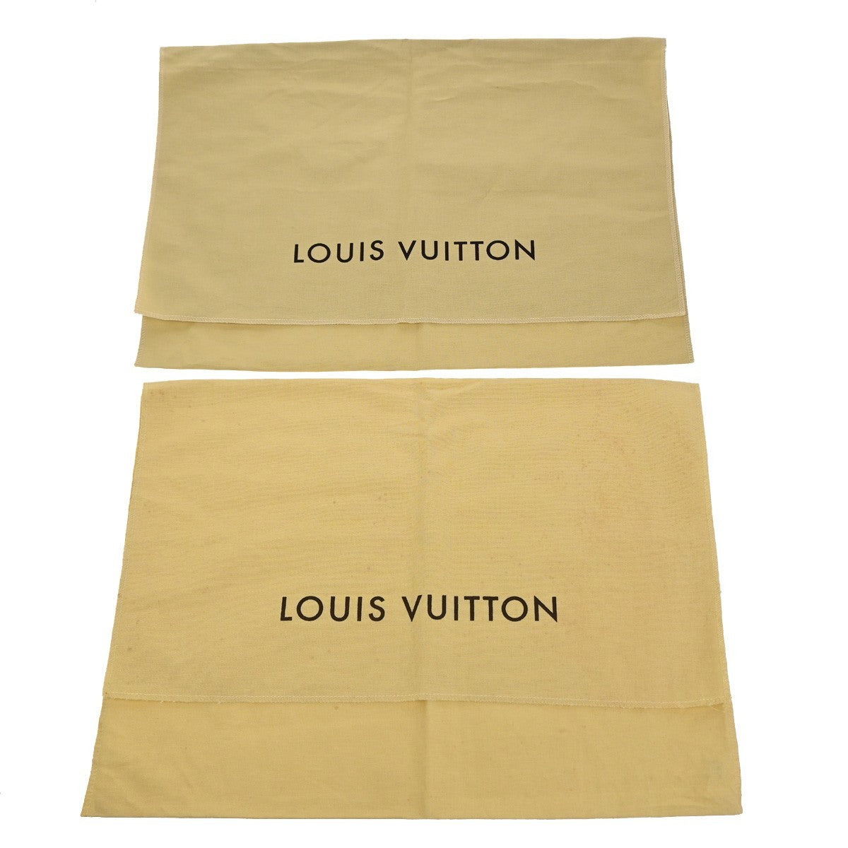 LOUIS VUITTON Logo 10 Set Dust Bag Drawstring Canvas Cotton Beige Brown 03KB838