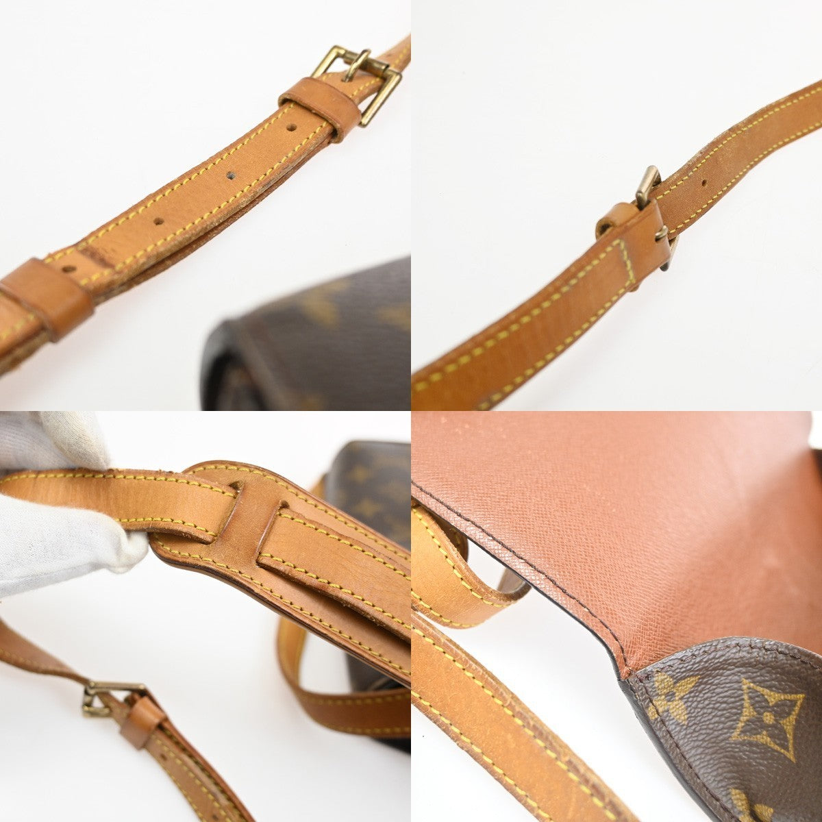 LOUIS VUITTON Saint Cloud GM Shoulder Bag Monogram Leather Brown M51242 80CA689
