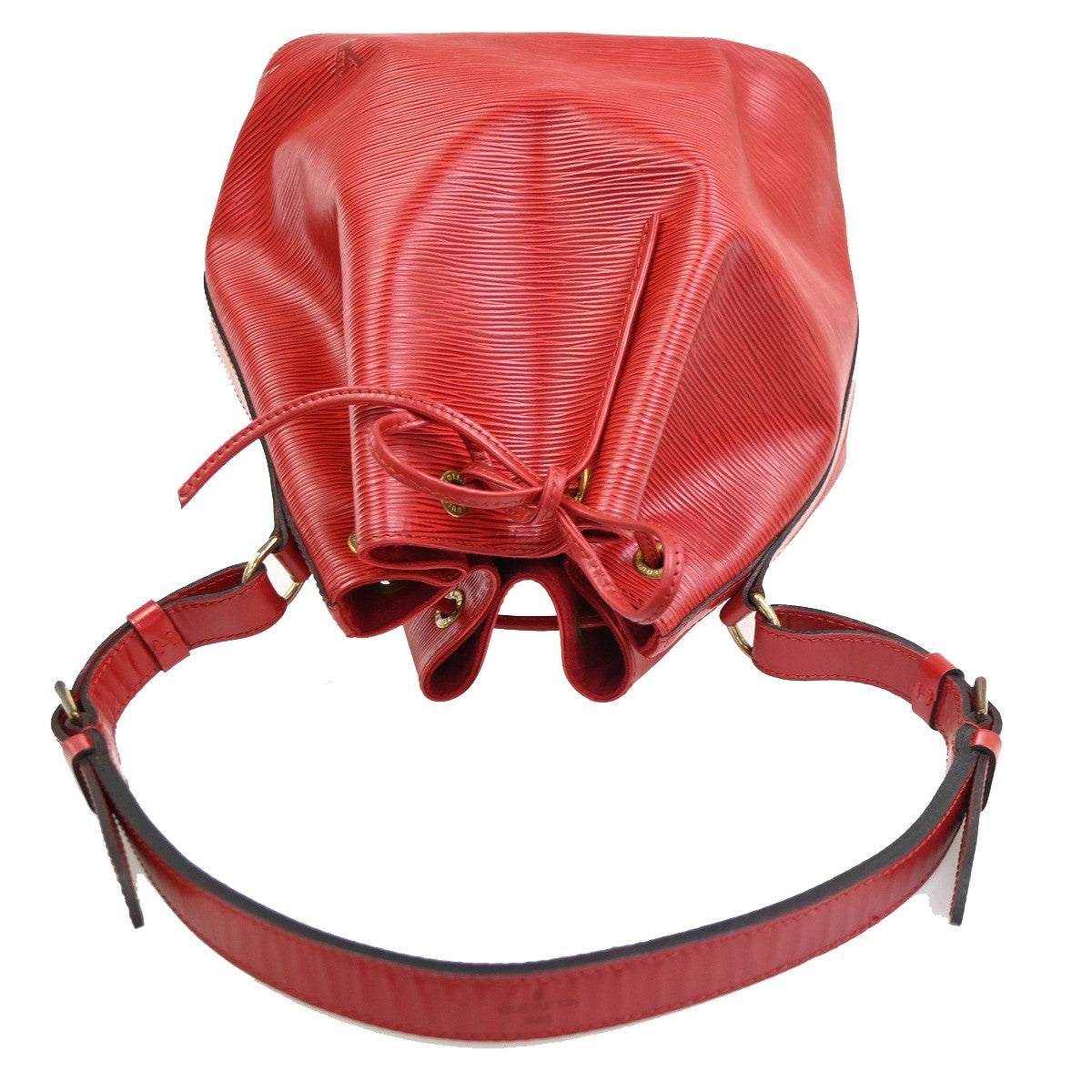 LOUIS VUITTON Petit Noe Drawstring Shoulder Bag Epi Leather Red M44107 70PA054