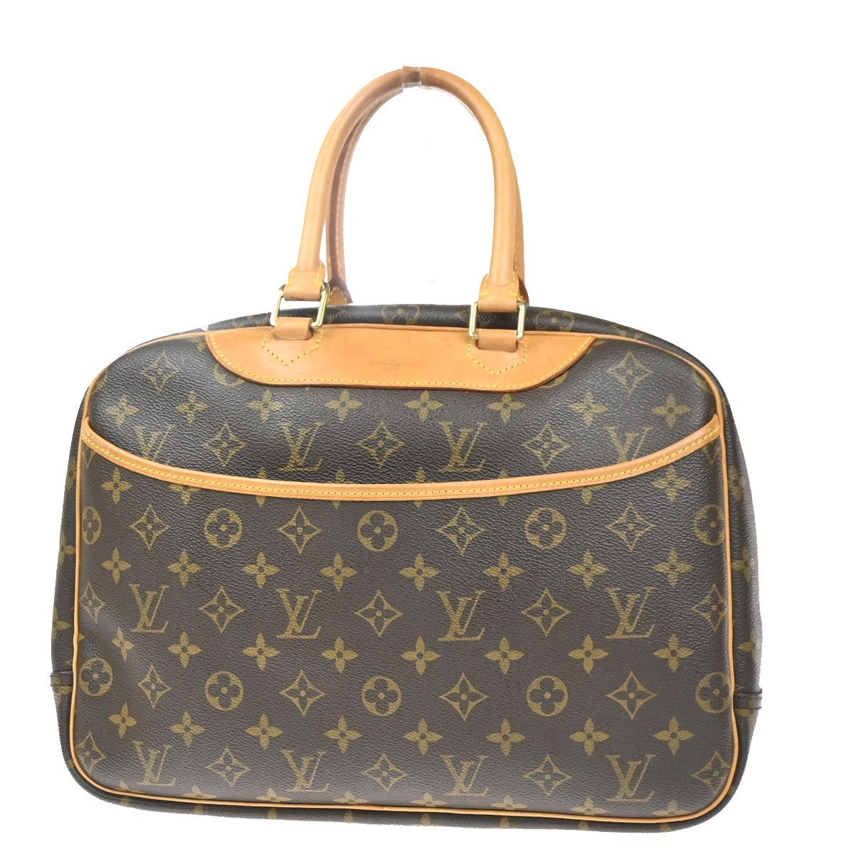 LOUIS VUITTON LV Logo Deauville Hand Bag Monogram Leather Brown M47270 75KC863
