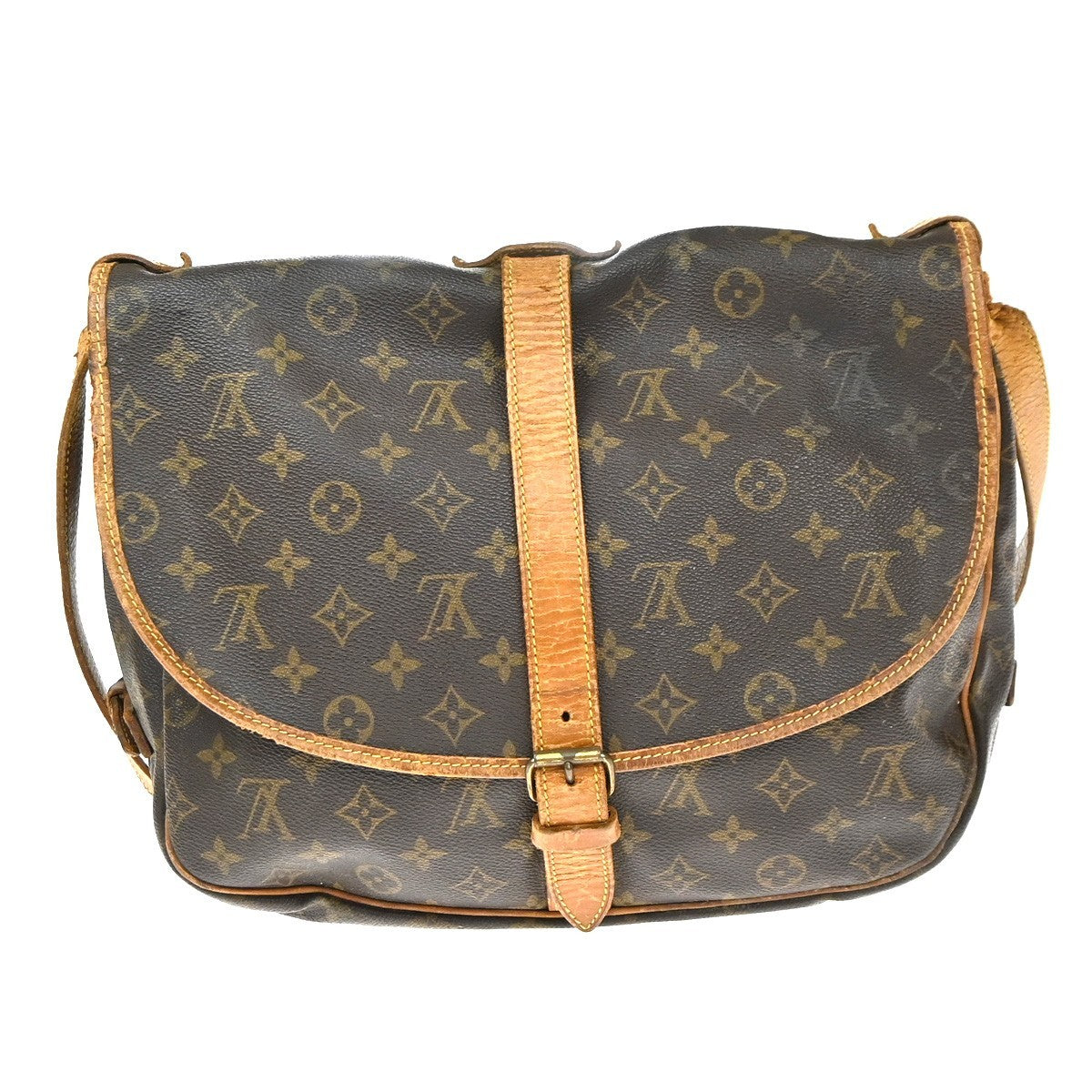 LOUIS VUITTON Saumur 35 Shoulder Bag Monogram Leather BN France M42254 67MA656