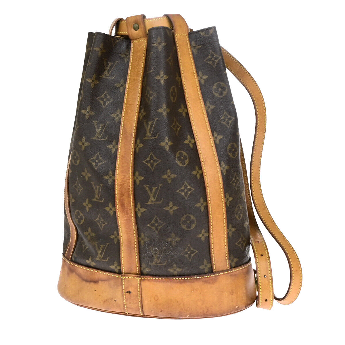LOUIS VUITTON LV Randonnee PM Shoulder Bag Monogram Leather Brown M42243 31YF430