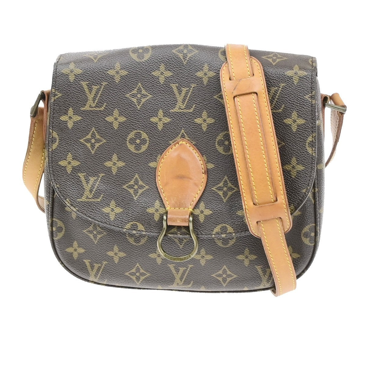 LOUIS VUITTON Saint Cloud GM Shoulder Bag Monogram Leather Brown M51242 34MA698
